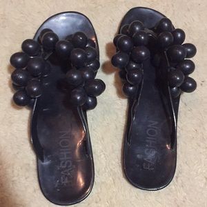 Funky bobble sandals